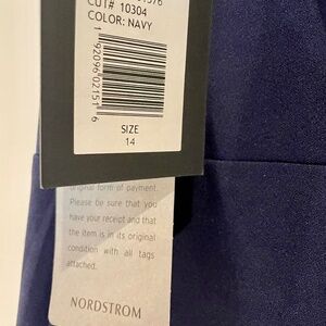 Stylish midnight blue tailored dress